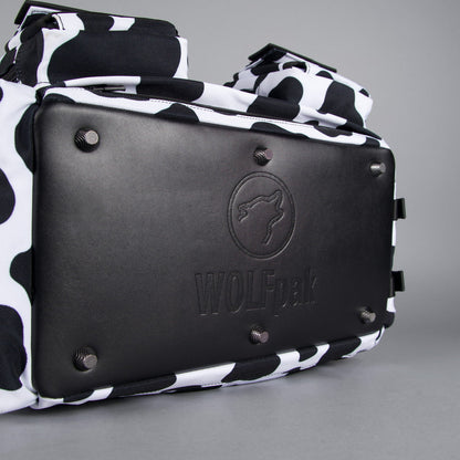 20L Mini Duffle Bag Black White Cow - Image 12