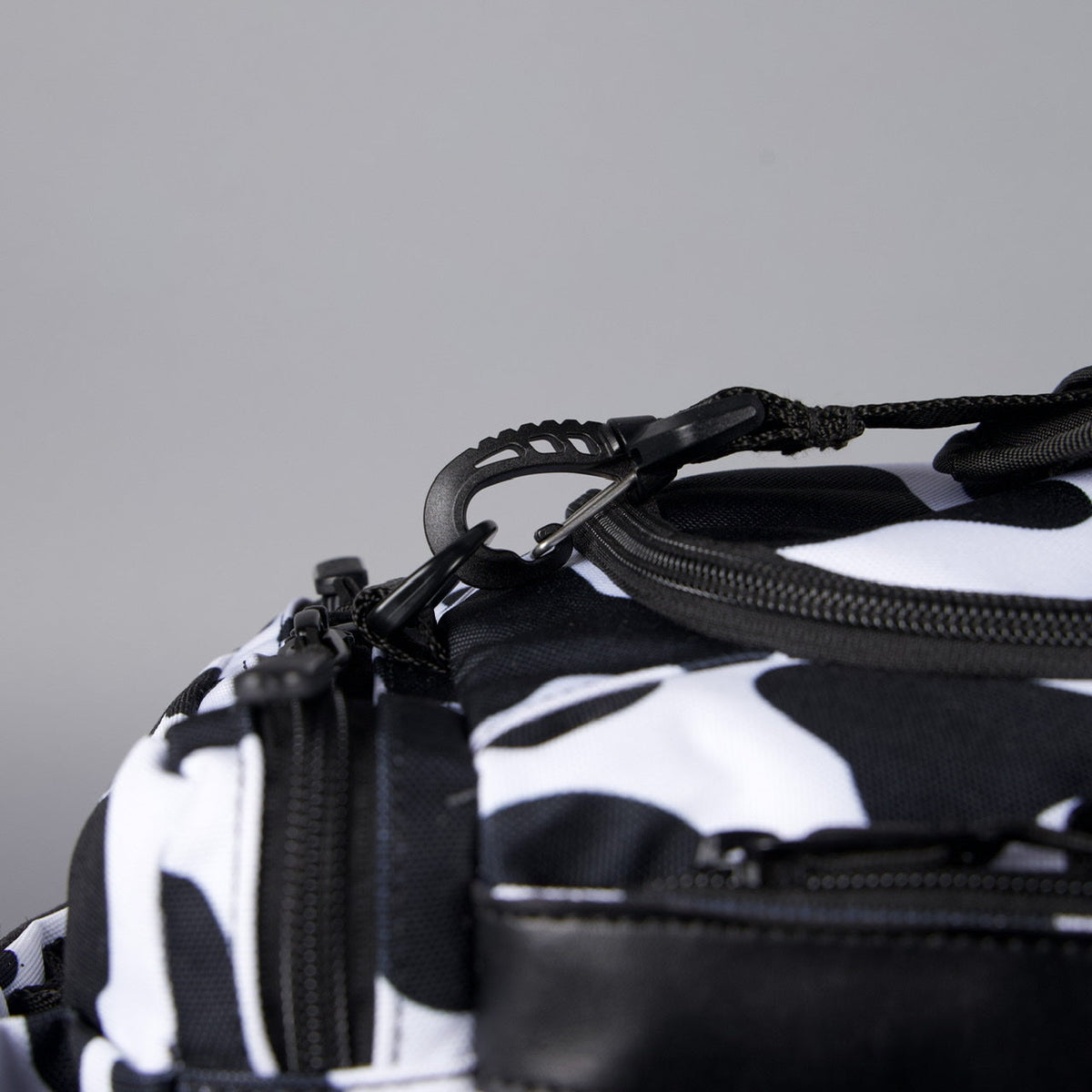 20L Mini Duffle Bag Black White Cow - Image 27