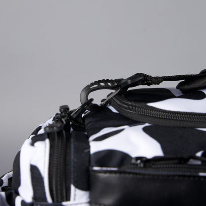 20L Mini Duffle Bag Black White Cow - Image 27