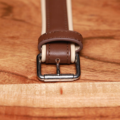 Luxury Dog Collar Sepia Brown & Neutral - Image 2