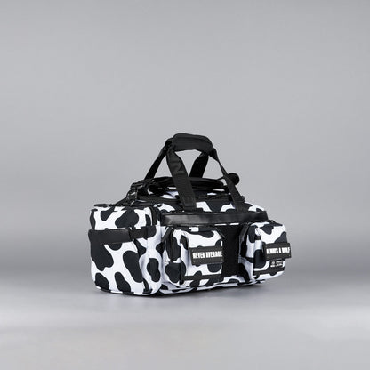 20L Mini Duffle Bag Black White Cow - Image 6