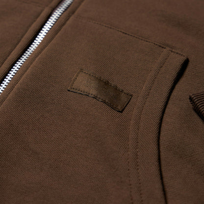 Mocha Brown Zip Up Hoodie (SALE) - Image 7