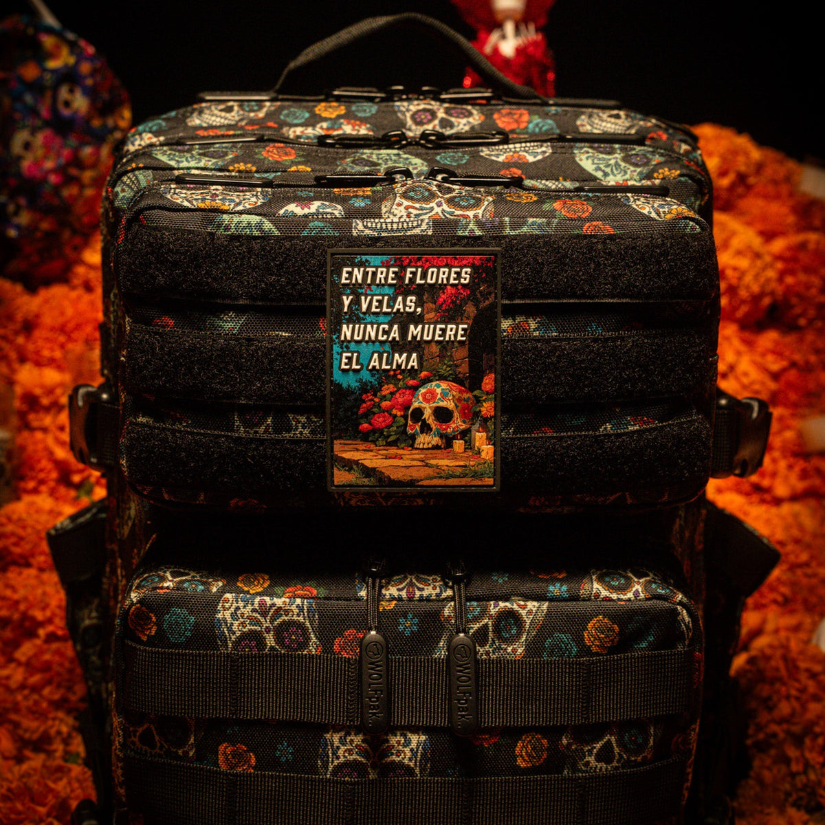 Día de Los Muertos Entre Flores Patch