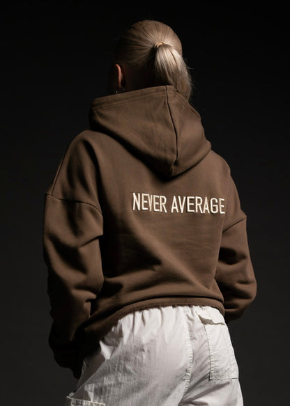 Mocha Brown Zip Up Hoodie (SALE) - Image 2