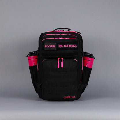 45L Backpack Black Neon Pink - Image 3