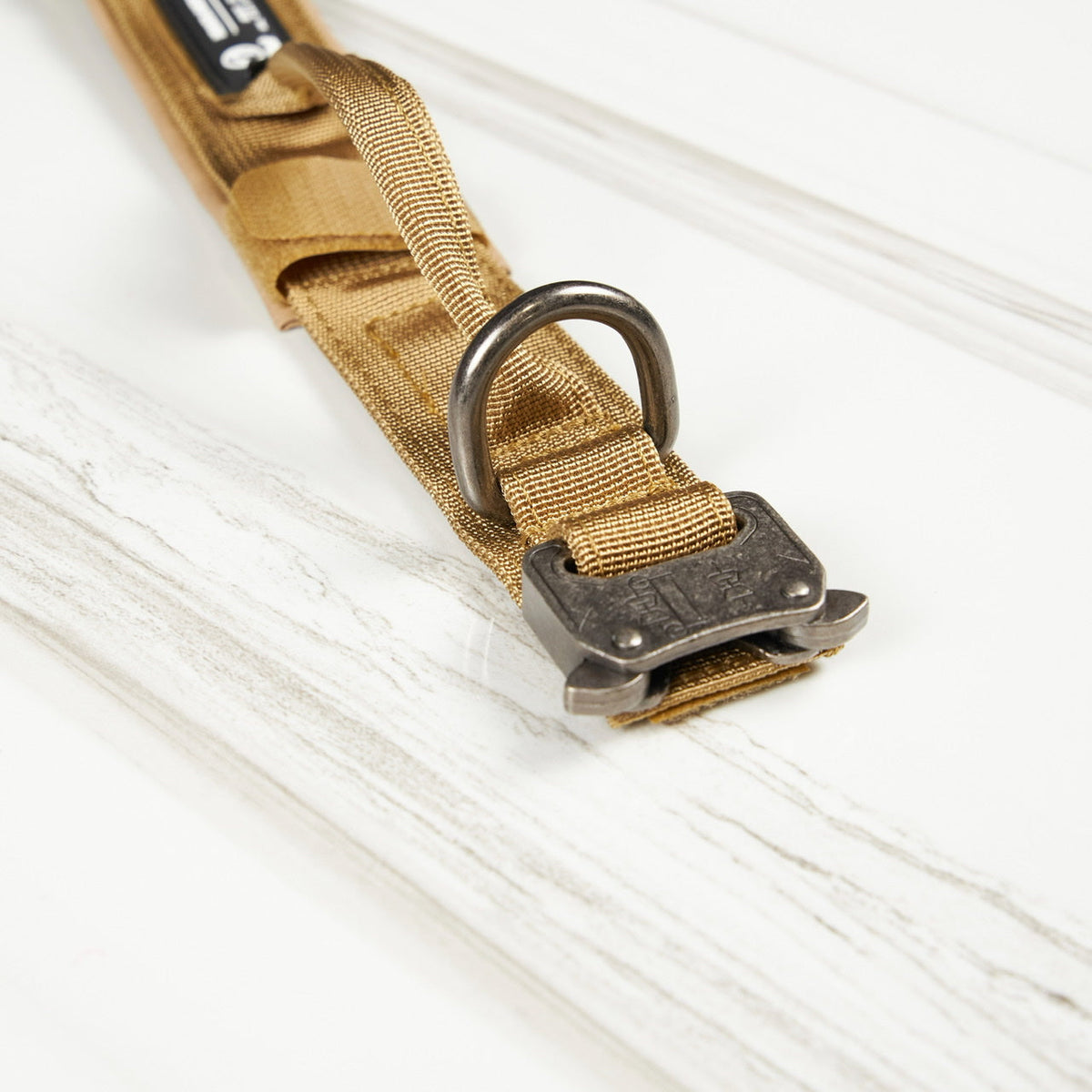Tactical Nylon Dog Collar Khaki - Image 2