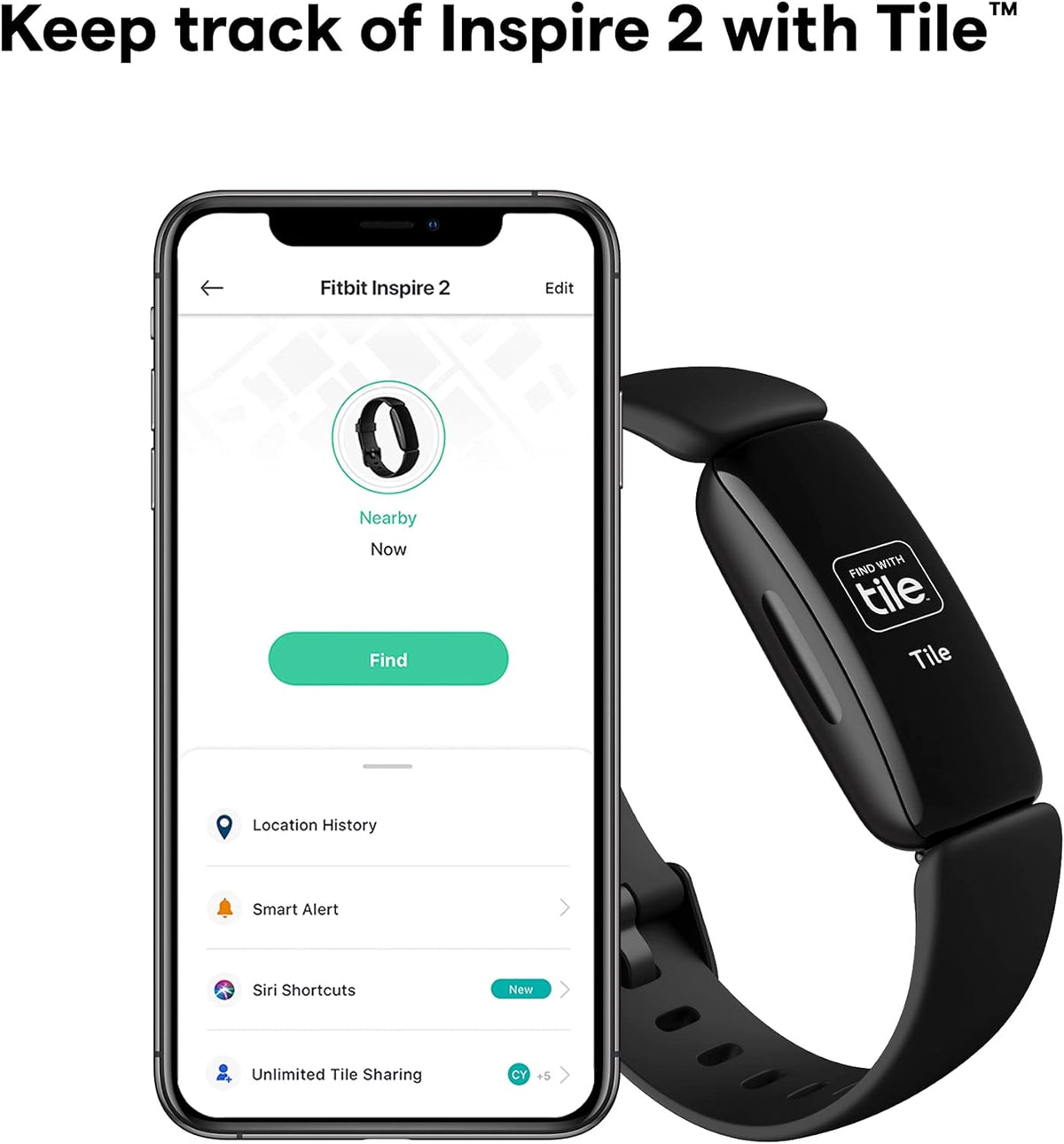 Fitbit - Inspire 2 Fitness Tracker - Black - FB418BKBK - Image 5