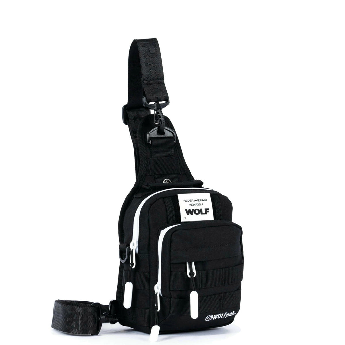 4L Mini Tactical Sling Bag Alpha Black White Accent - Image 3