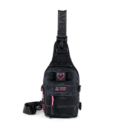 4L Mini Tactical Sling Bag Black Hearts - Image 2