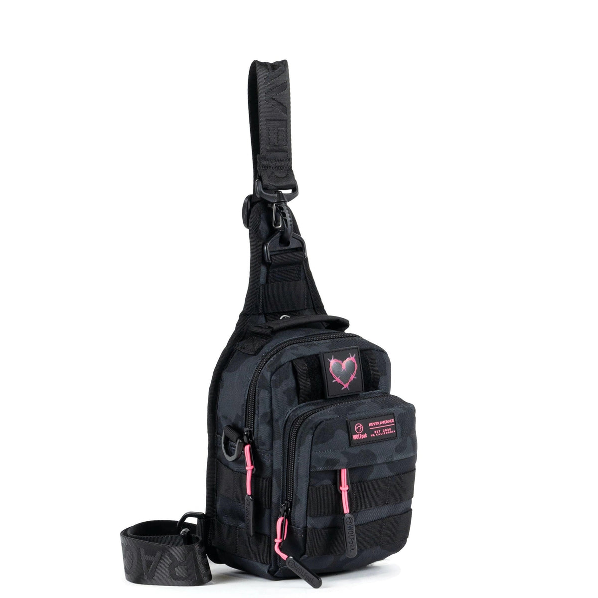 4L Mini Tactical Sling Bag Black Hearts - Image 3