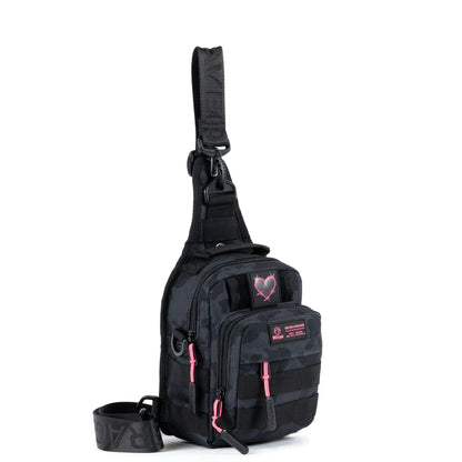 4L Mini Tactical Sling Bag Black Hearts - Image 3