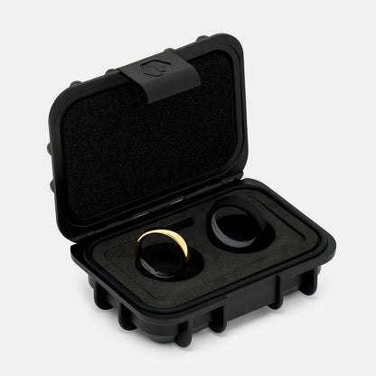 Ridge 4mm Rounded Ring Set - 24K Gold - Image 2