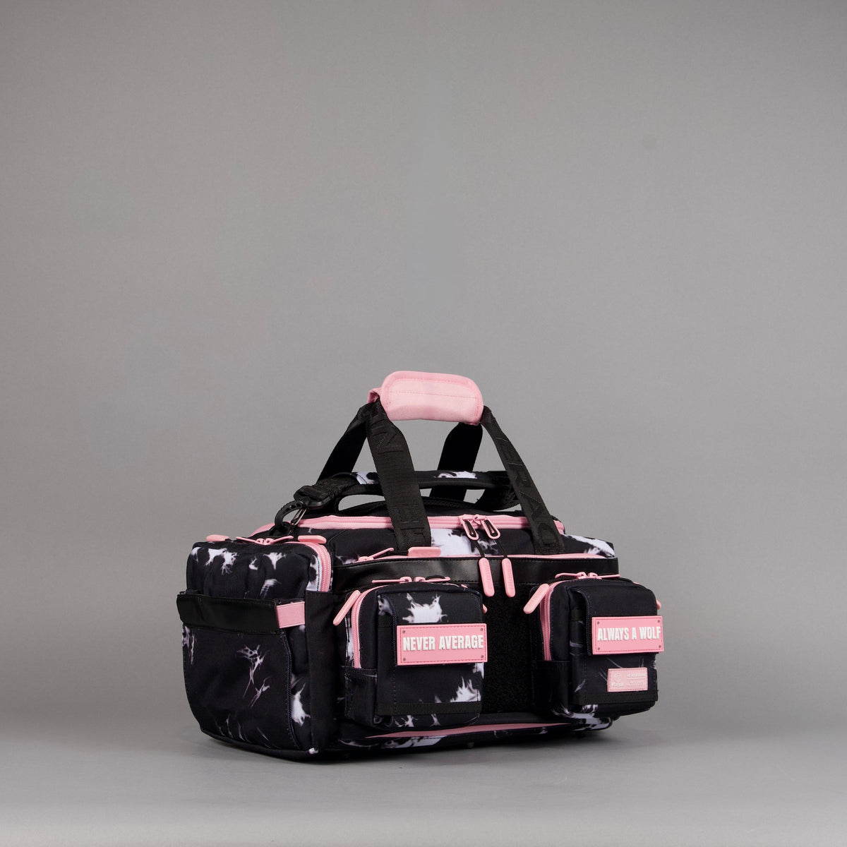 20L Mini Duffle Bag Black Lightning Knockout Pink - Image 5