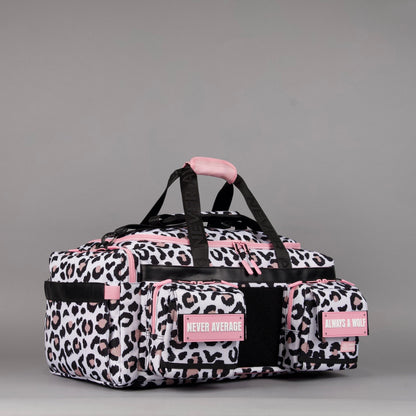 40L Ultimate Duffle Bag Leopard Pink Zip - Image 4
