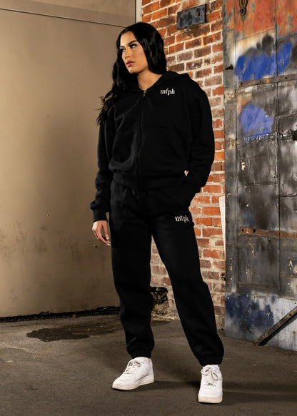 Gothic Black Full Zip Hoodie (SALE) - Image 3