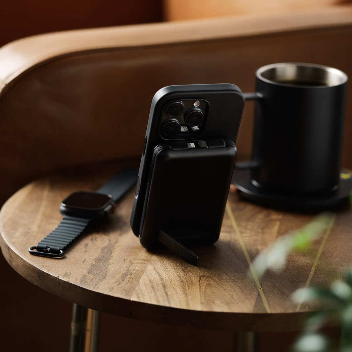 Everyday Charging Kit - iPhone 16 Pro Max - Tobacco Brown Leather - Image 2