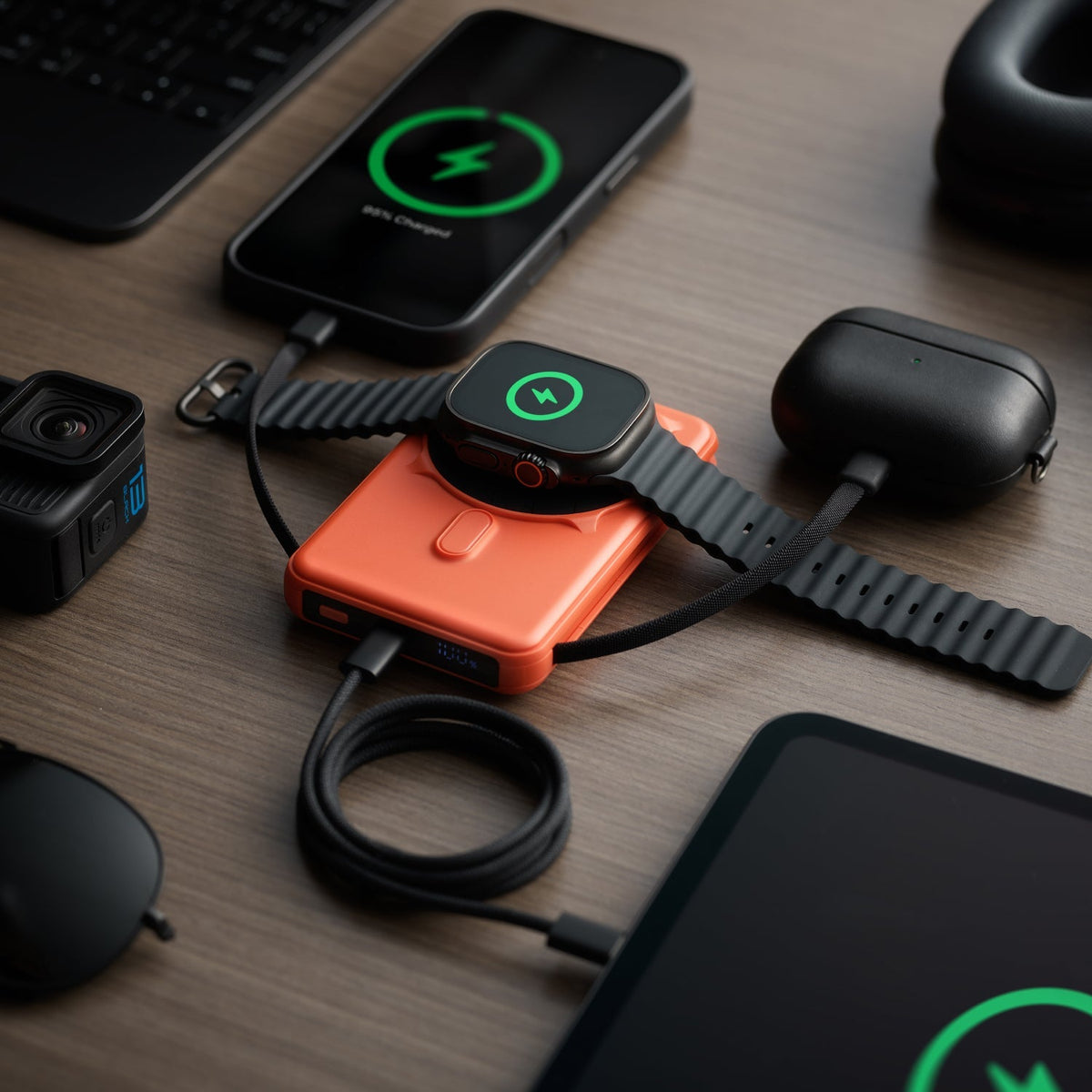 Magnetic Power Bank - Basecamp Orange - Image 5