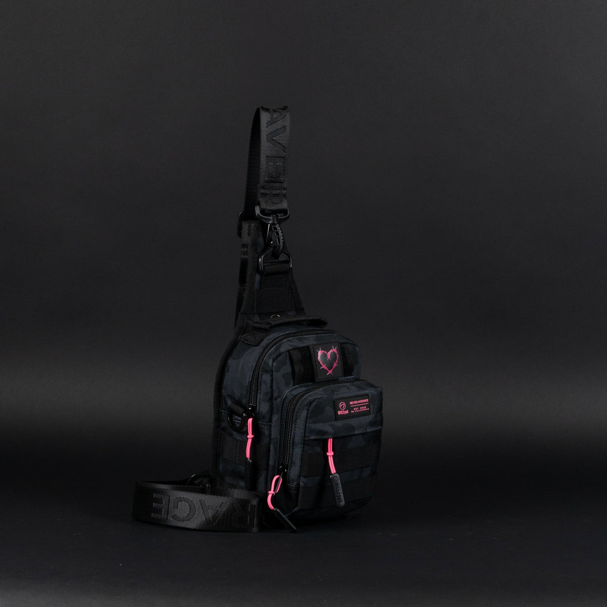 4L Mini Tactical Sling Bag Black Hearts - Image 8