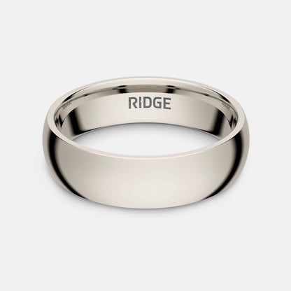 Ridge 6mm Rounded Ring Set - Platinum | Tantalum - Image 2