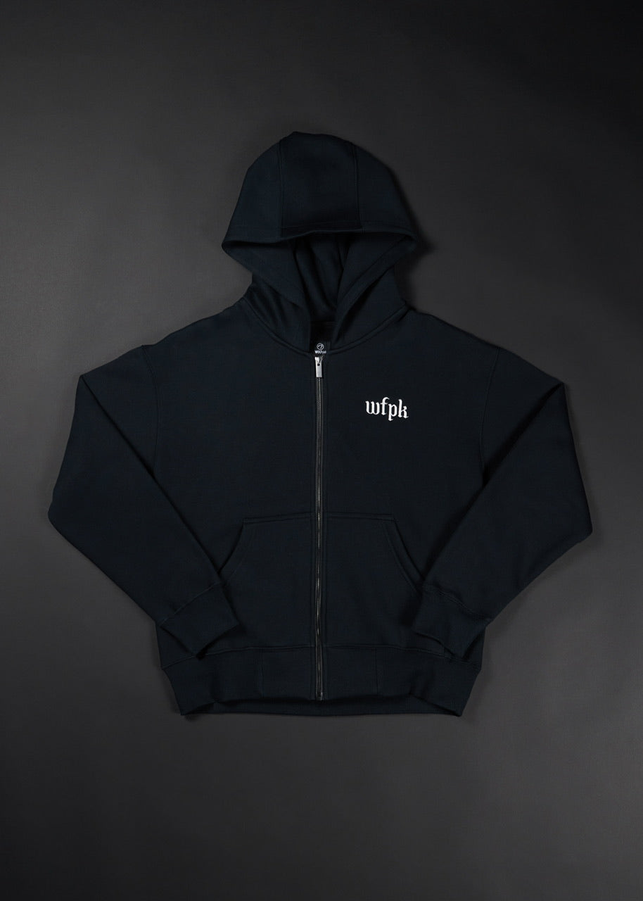Gothic Black Full Zip Hoodie (SALE) - Image 4