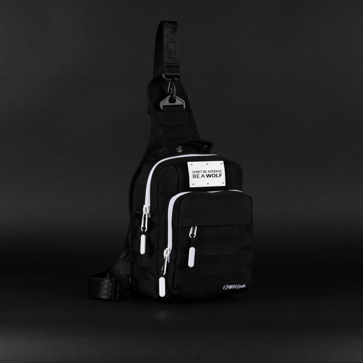 9L Tactical Sling Bag Alpha Black with White Accents - Image 4