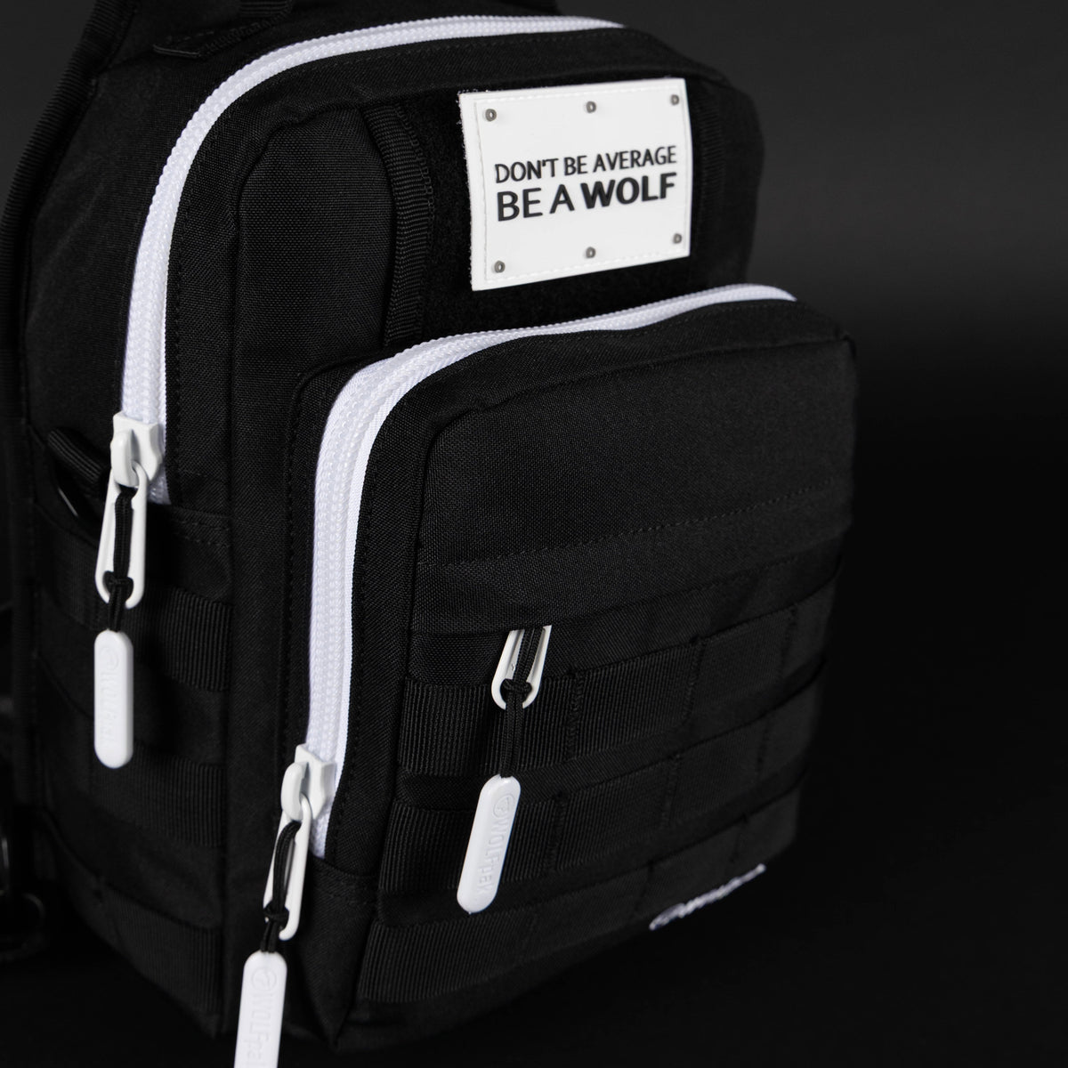 9L Tactical Sling Bag Alpha Black with White Accents - Image 9