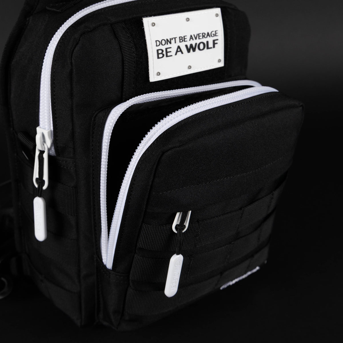 9L Tactical Sling Bag Alpha Black with White Accents - Image 10