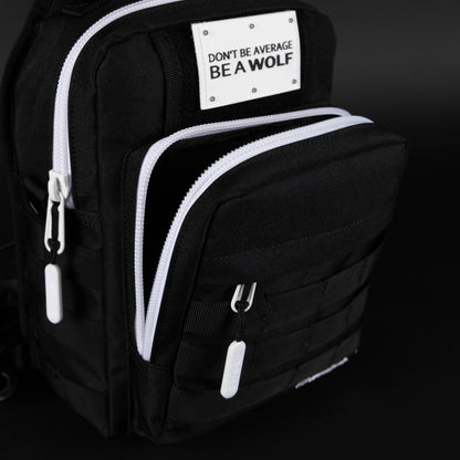 9L Tactical Sling Bag Alpha Black with White Accents - Image 10