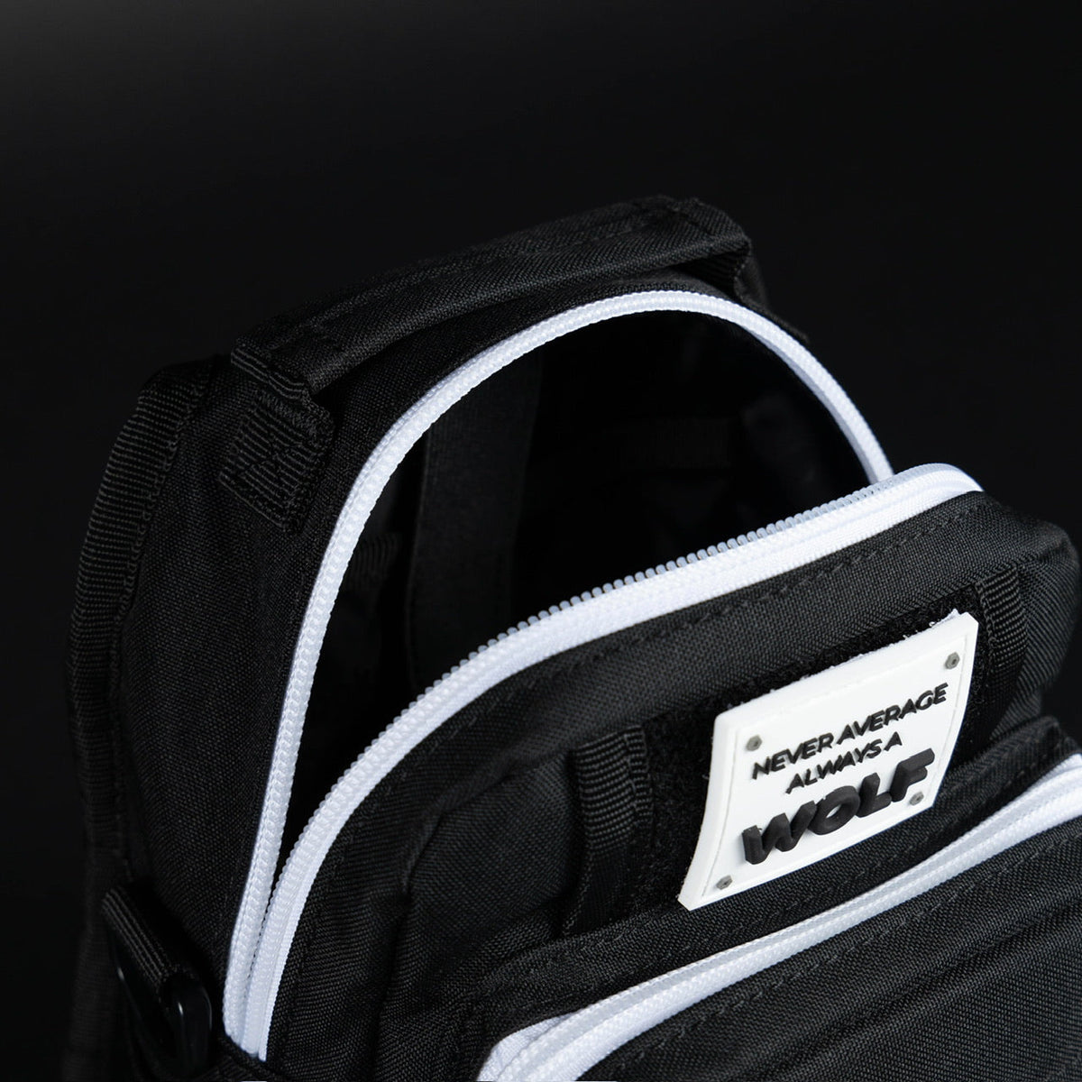 4L Mini Tactical Sling Bag Alpha Black White Accent - Image 13