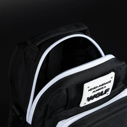 4L Mini Tactical Sling Bag Alpha Black White Accent - Image 13