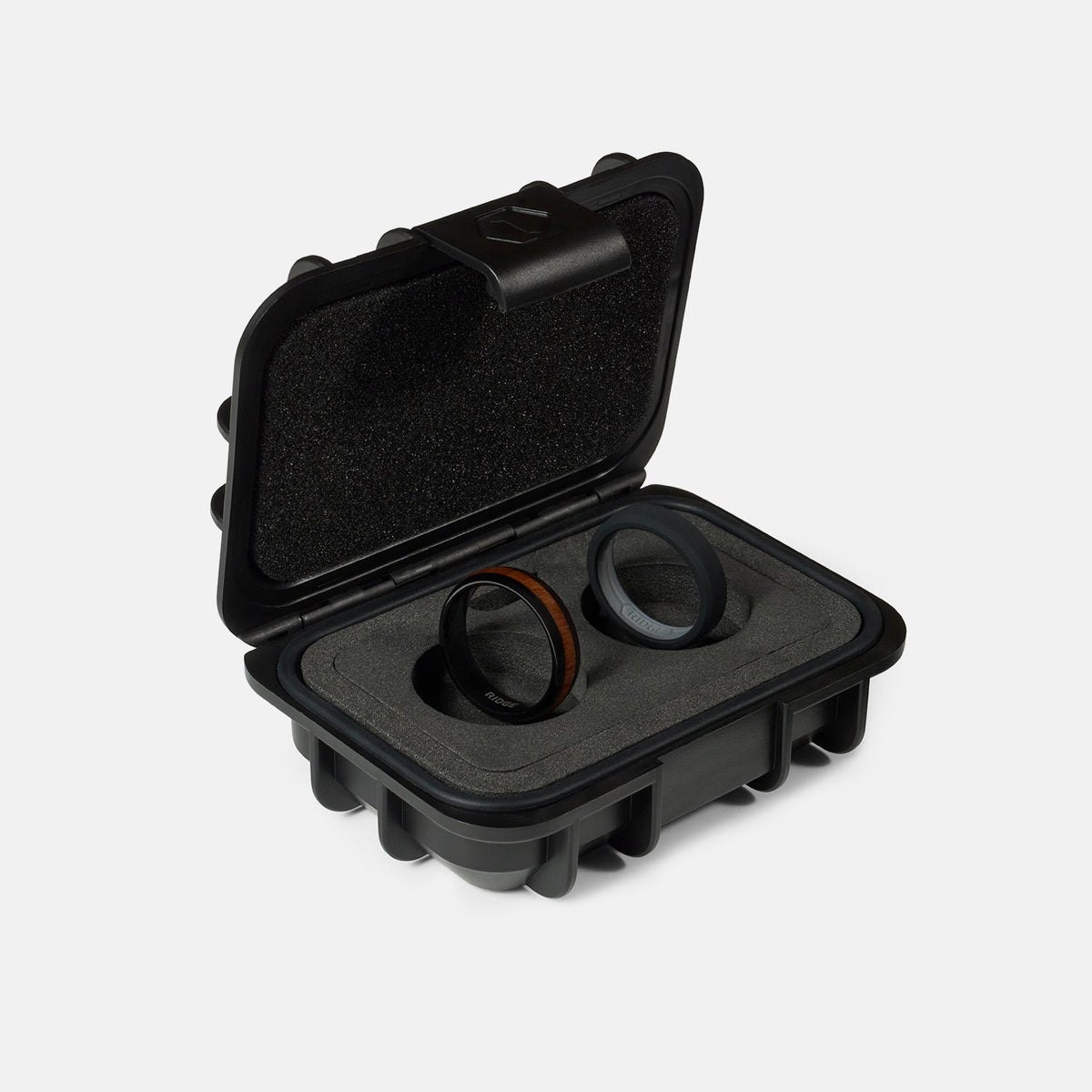 Ridge 6mm Rounded Ring Set - Mopane Wood - Image 3