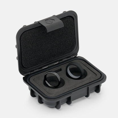 Ridge 4mm Rounded Ring Set - Royal Black - Image 2