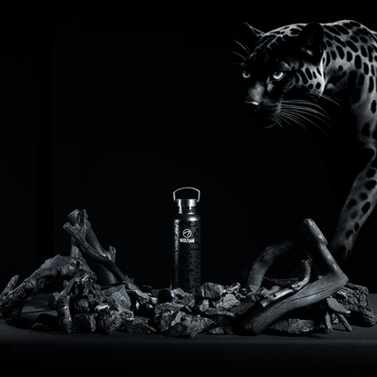 25oz Flask Black Leopard