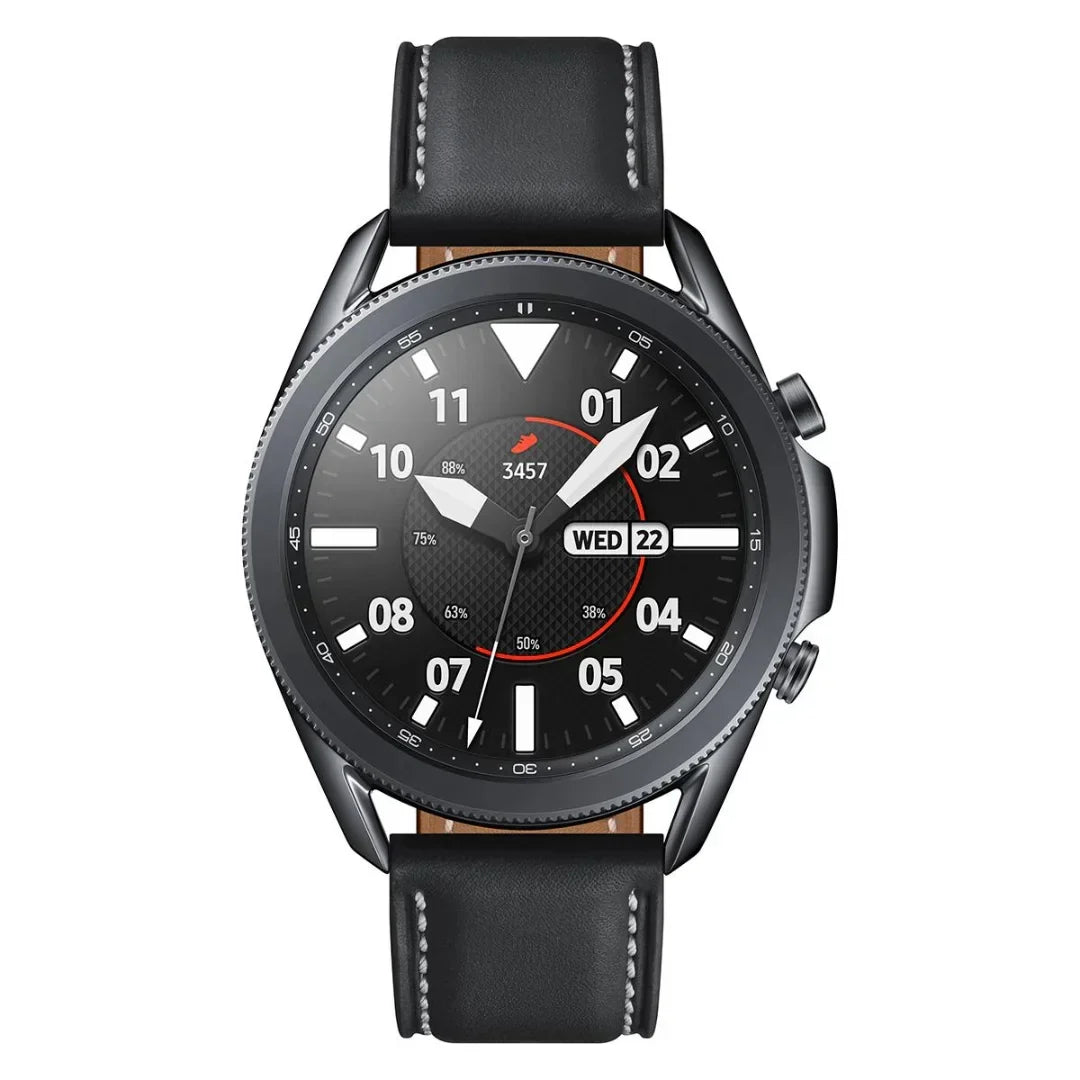 Samsung Galaxy Watch3 SM-R850 41mm Mystic Silver Stainless Steel Case with Black - SM-R850NZSAXAR - Image 2