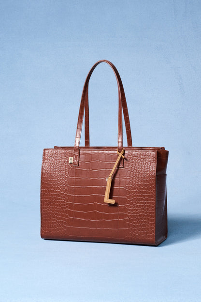 The Letter Charm in Camel - Image 4
