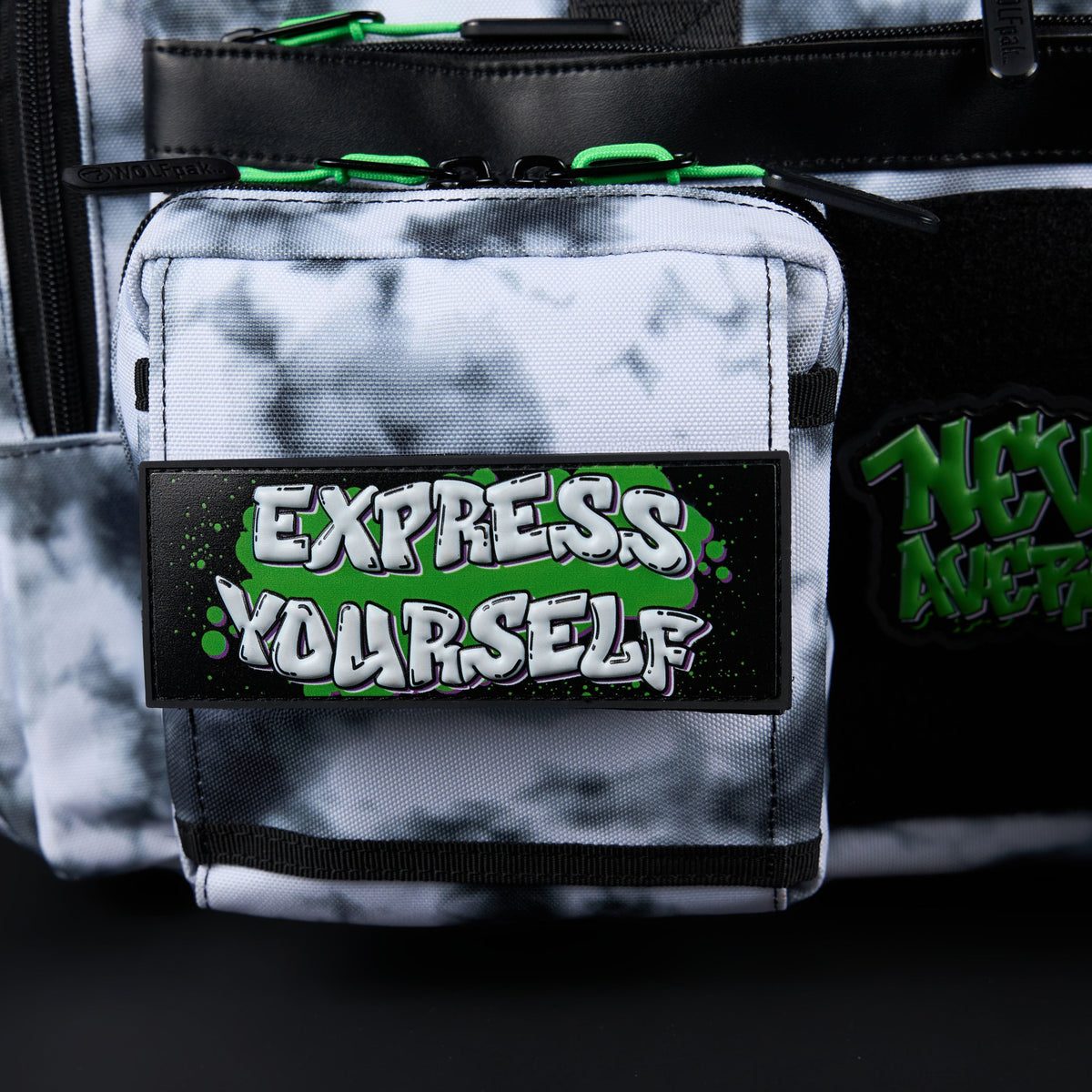 30L Perfect Duffle Bag Graffiti Green - Image 13