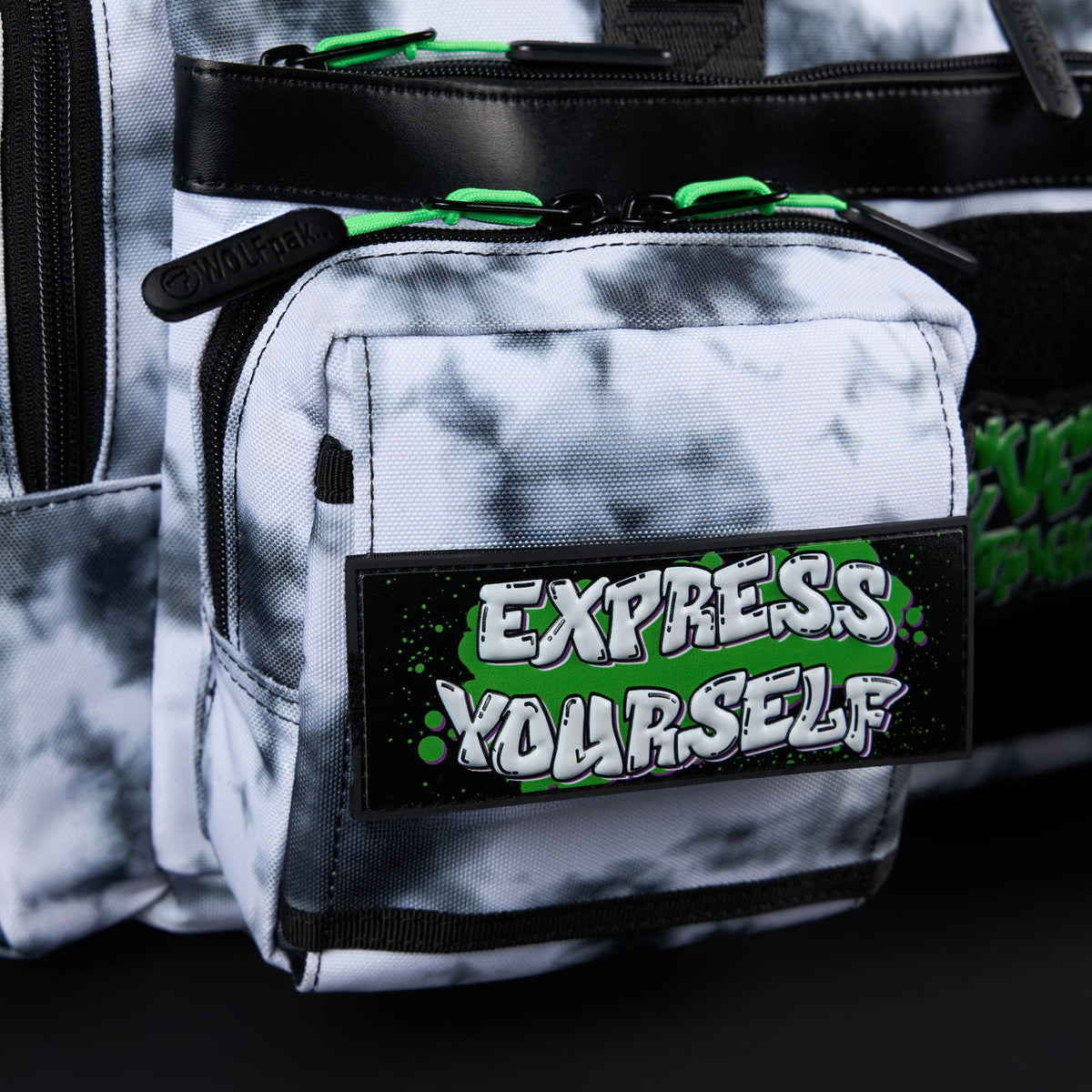 30L Perfect Duffle Bag Graffiti Green - Image 20