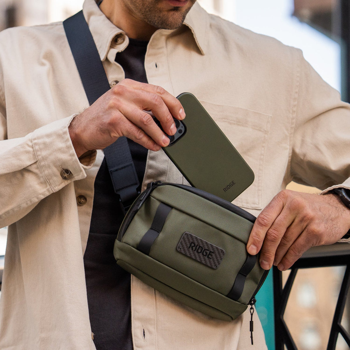 Commuter Sling - Matte Olive - Image 5