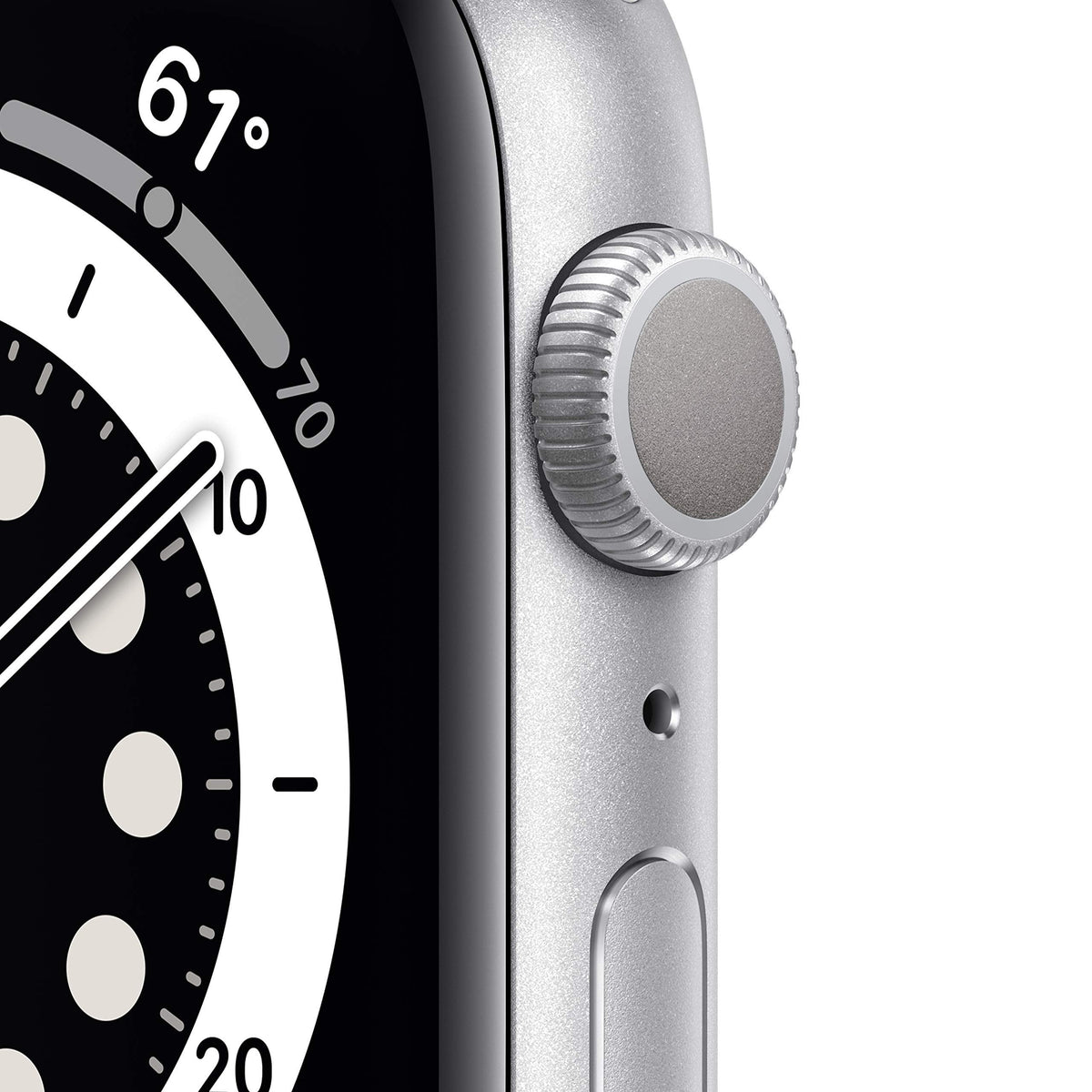 Apple Watch Series 6 44mm Silver Aluminum Case with White Sport Band GPS - M00D3LL/A - Image 2