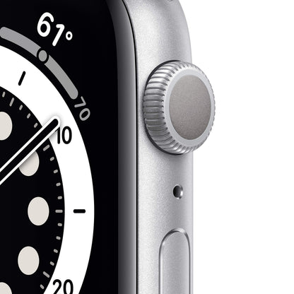 Apple Watch Series 6 44mm Silver Aluminum Case with White Sport Band GPS - M00D3LL/A - Image 2