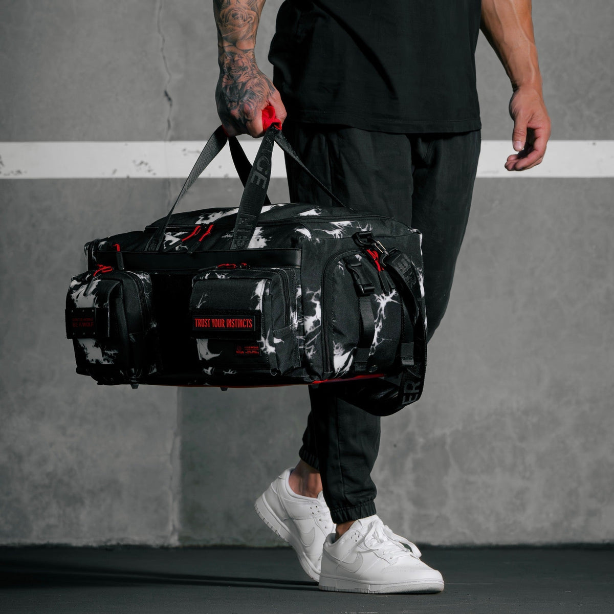 40L Ultimate Duffle Bag Black Lightning Immortal Red (SALE) - Image 3