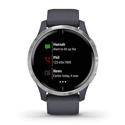 Garmin - Venu Smartwatch 43mm Fiber-Reinforced Polymer - Granite Blue - 010-02173-01 - Image 2