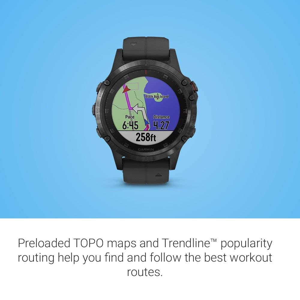 Garmin - fēnix 5 Plus Sapphire 47mm - Black - 010-01988-06 - Image 4