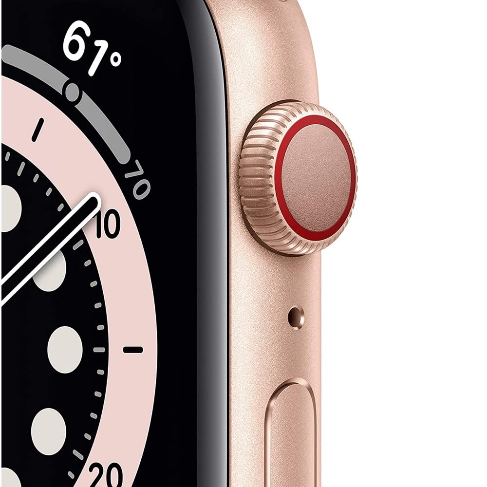 Apple Watch Series 6 (GPS + Cellular, 40mm) - Gold Aluminum Case with Pink Sand Sport Band - M02P3LL/A - Image 2