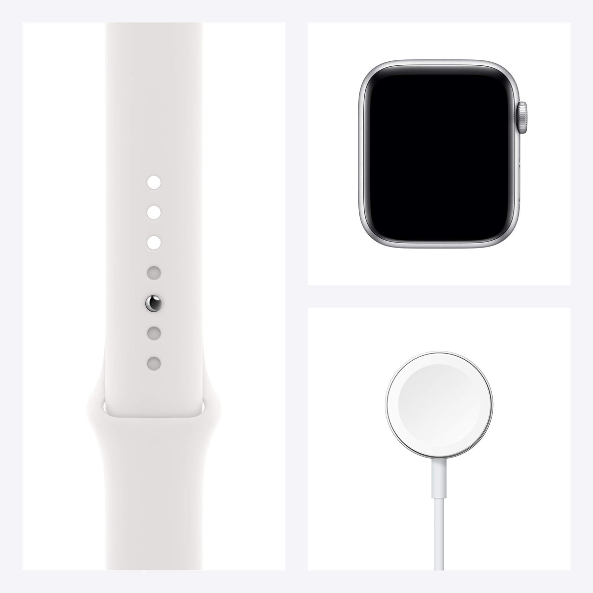 Apple Watch Series 6 44mm Silver Aluminum Case with White Sport Band GPS - M00D3LL/A - Image 7