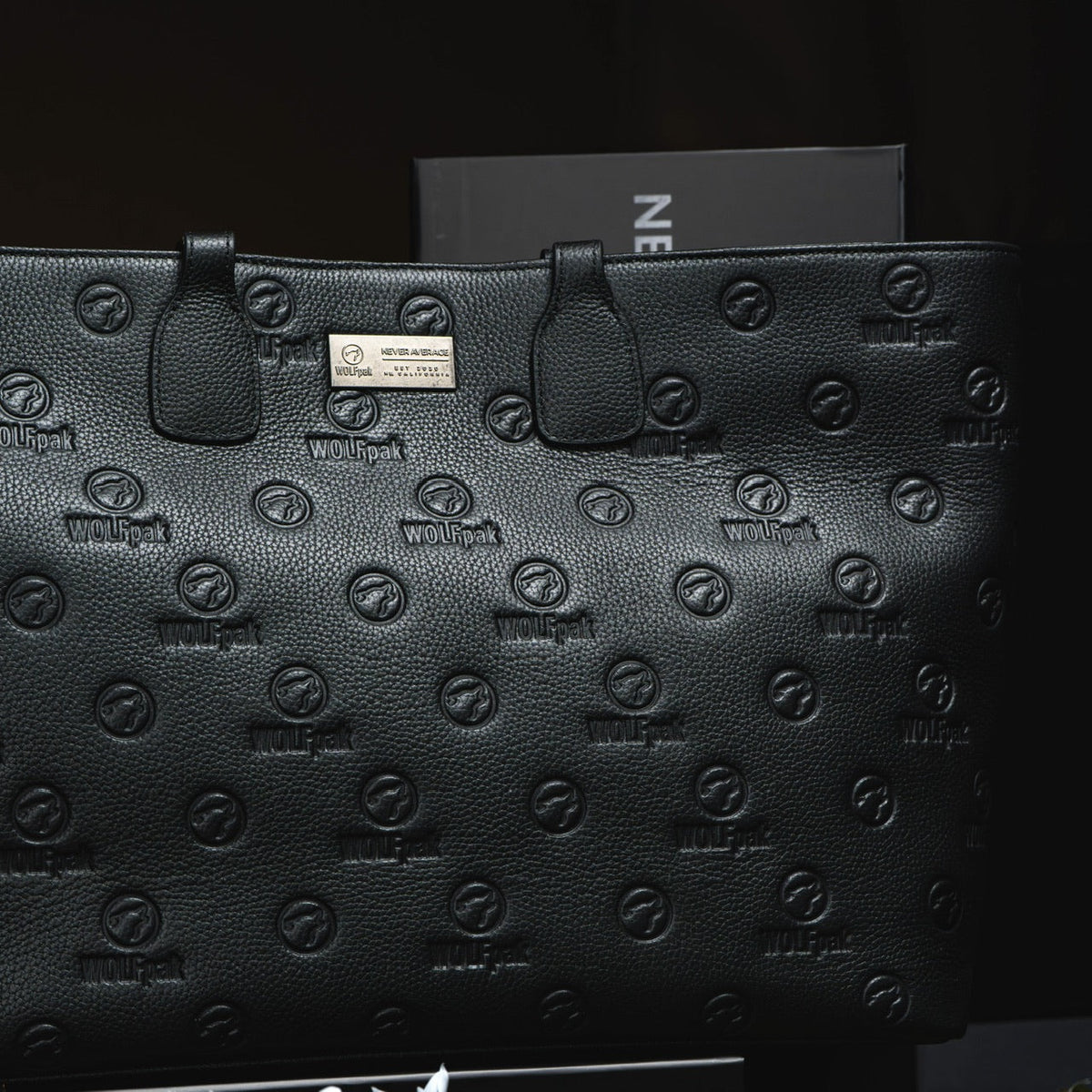 Tote Bag Black Luxury Leather - Image 4