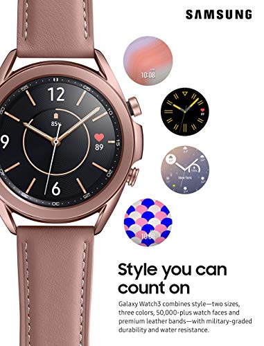 Samsung Galaxy Watch 3 - 41mm Stainless Steel Case/ Leather Strap Mystic Bronze SM-R850NZDAXAR - Image 2