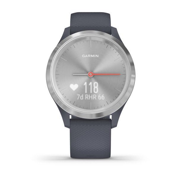 Garmin vivomove 3s Hybrid Smartwatch Silver with Granite Blue Bnad - 010-02238-00 - Image 7