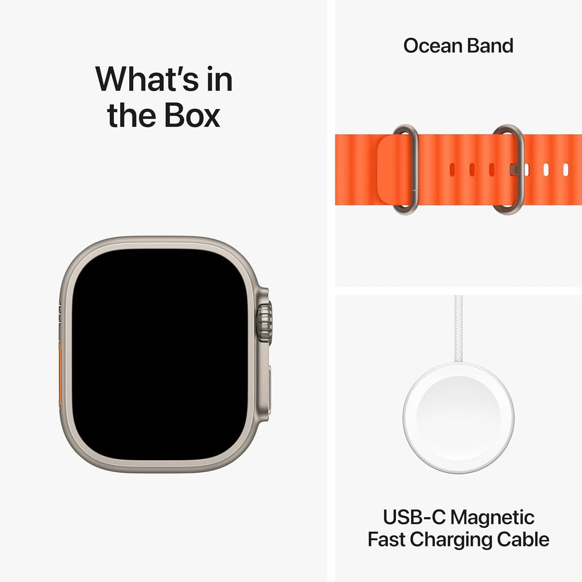 Apple Watch Ultra 2 (GPS + Cellular) 49mm Titanium Case with Orange Ocean Band with Blood Oxygen - MREH3LL/A - Image 4