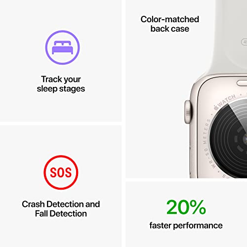 Apple Watch SE 2nd Generation (GPS) 44mm Aluminum Case with White Sport Band - M/L - Silver - MNTJ3LL/A - Image 5